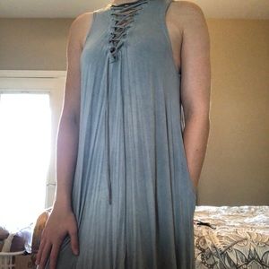 Gray/blue dress